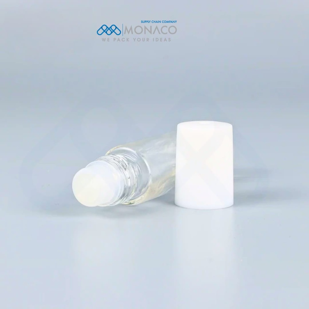 Glass Bottle 10 Ml - White Cap - Ball and House - Tint