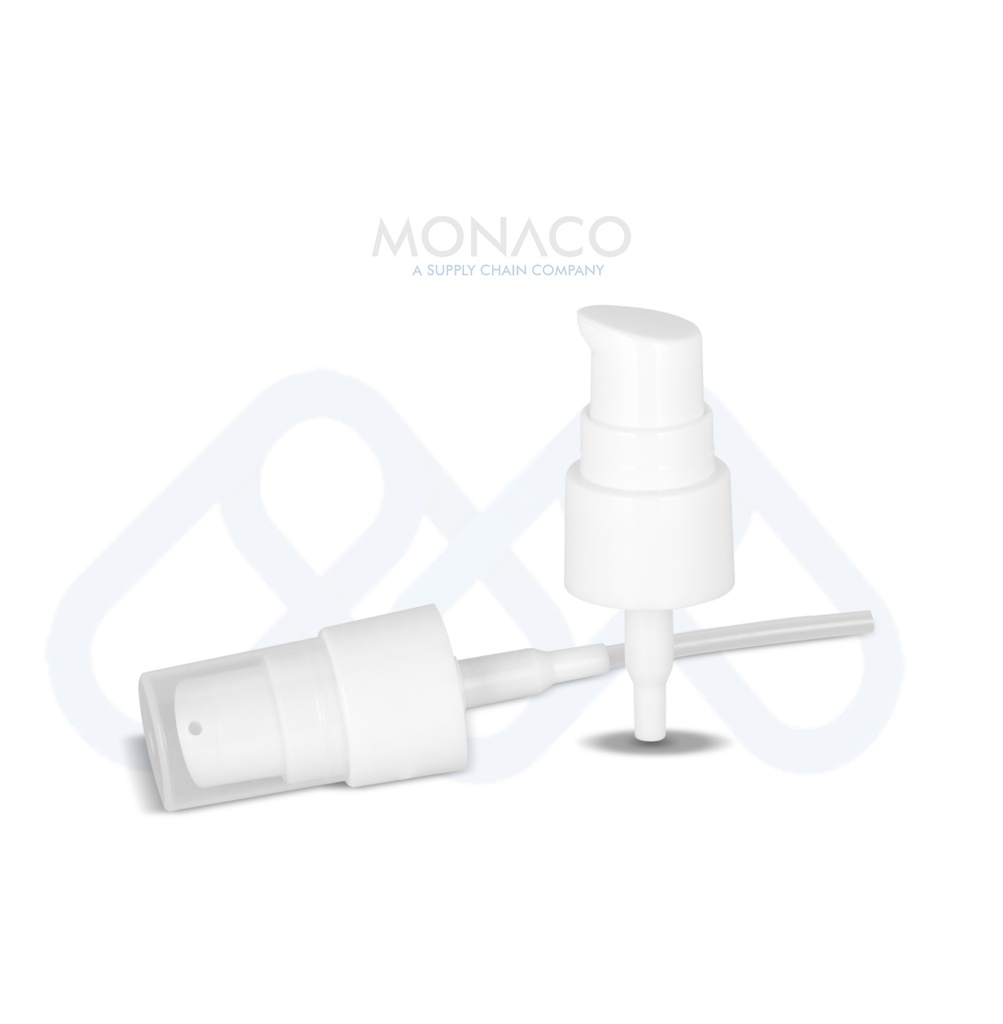 White Serum Pump Smooth Neck 24
