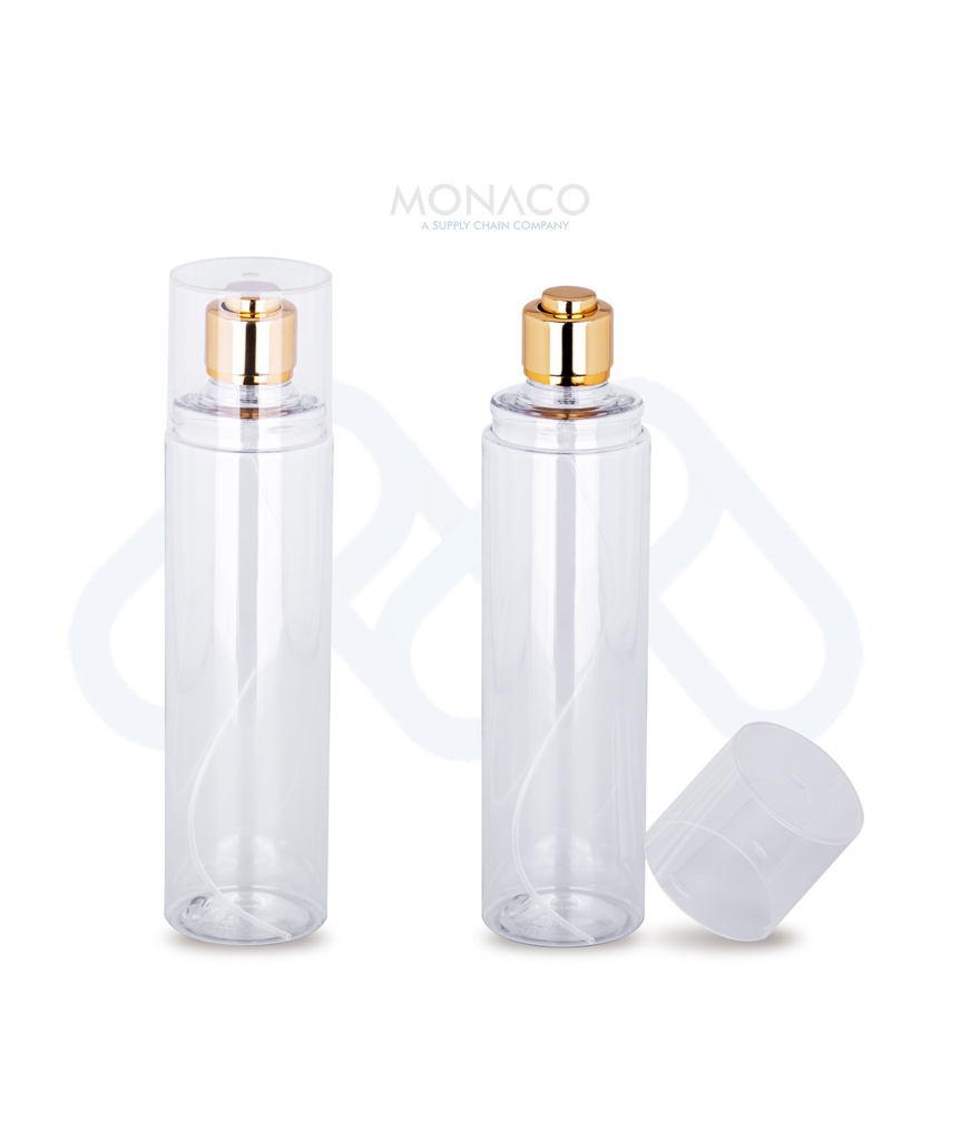 Body Splash Cap and Body Transparent and Golden Sprayer 150 Ml