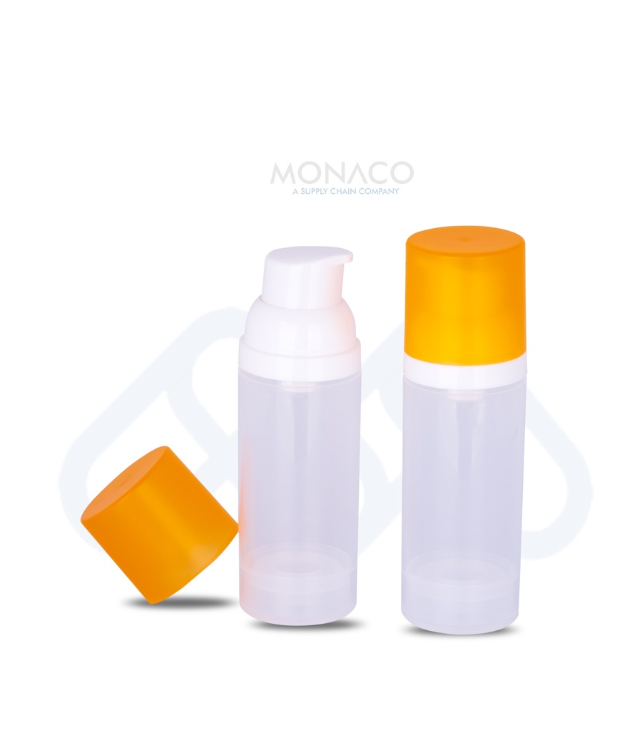 Airless Bottle 50 Ml Frosted / Orange Cap Matt