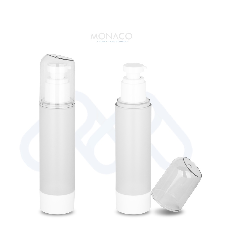 Airless Bottle 100 Ml Frosted / White