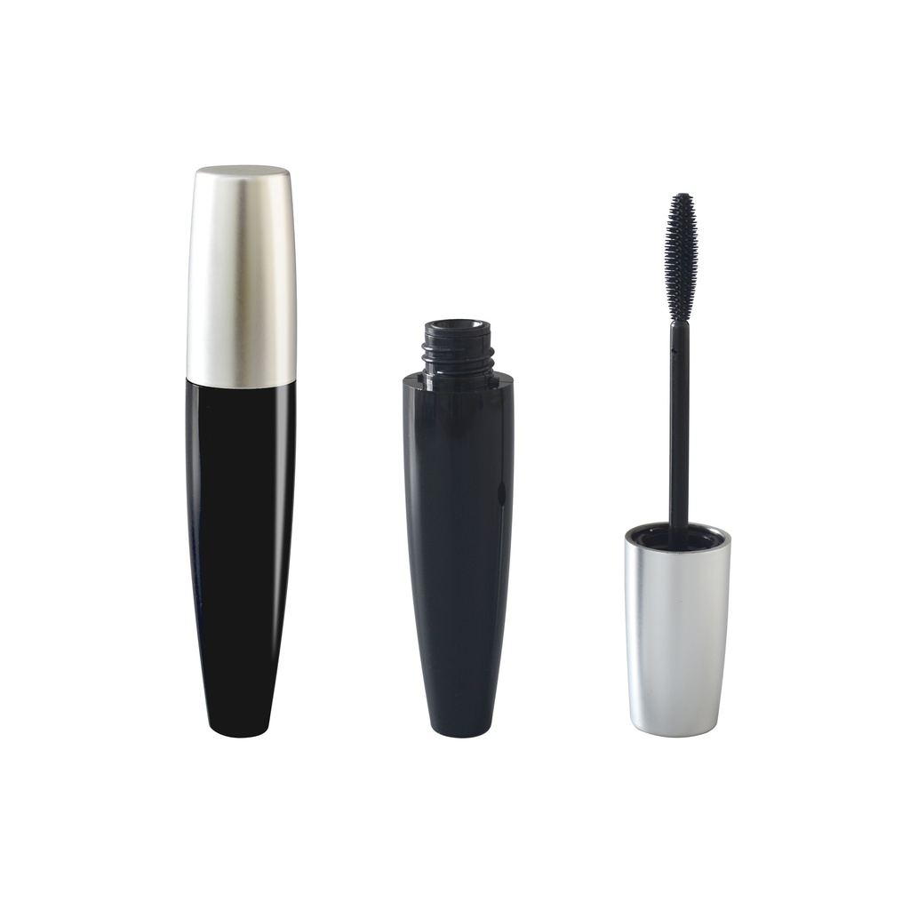 Mascara - Cap Metalized Silver and Body Metalized Black, with HGB003 Brush