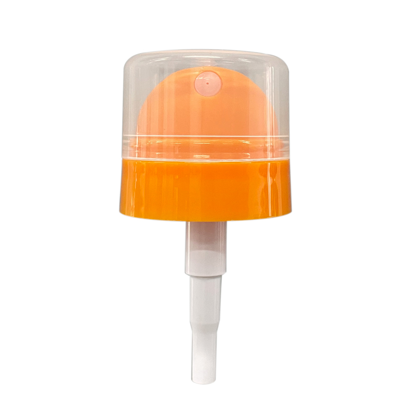 [M0000145] Orange Pump Neck 32 With Transparent Cap