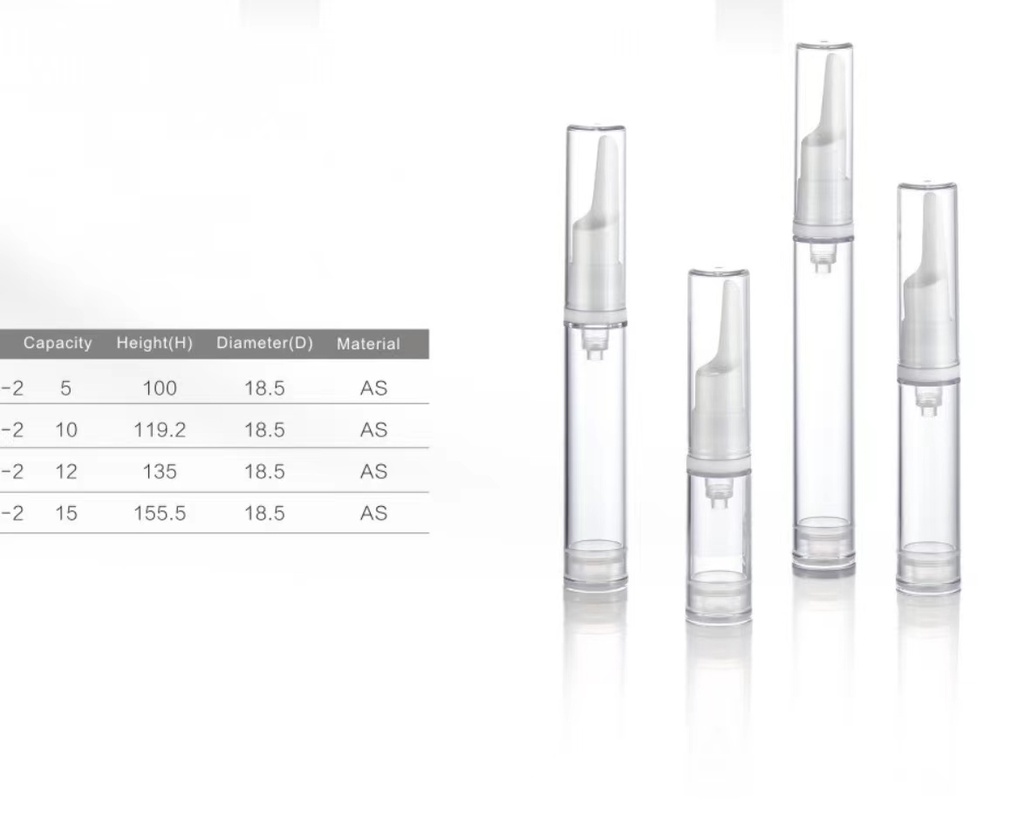 Eye Contour Transparent 10 Ml, White Pump, Transparent Cap