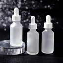 Boston Bottle Matt Transparent 30 Ml with Ripped White Dropper