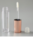 Lip Gloss - Cap Metallized Rose, Bottle AS clear with PETG clear - 4.5 Ml