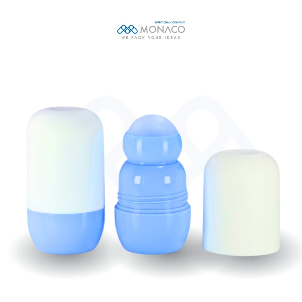 Monaco Roll On G Light Blue Body and Bottom and Cap White 50 ML