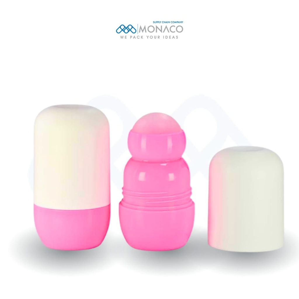 [M0000341] Monaco Roll On G Pink Body and Bottom and Cap White 50 ML