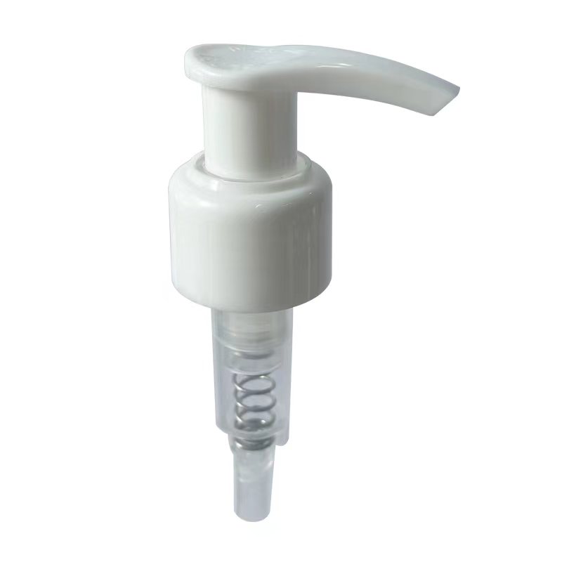 [M0000120] Lotion Pump White Smooth Neck 24 / Open-Close