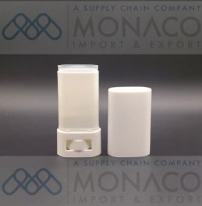 [M0000367] Deodorant Rotate Tube 20 Ml White PS Cap - White Bottle PP And White Bottom Gear