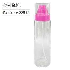 Body Splash D24 - 150 Ml Transparent Body - Sprayer Pump Dark Pink  - Transparent Cap