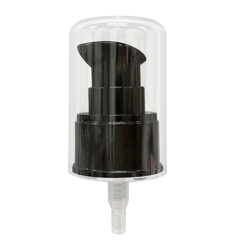 Black Serum Pump Neck 24 With Crystal Cap
