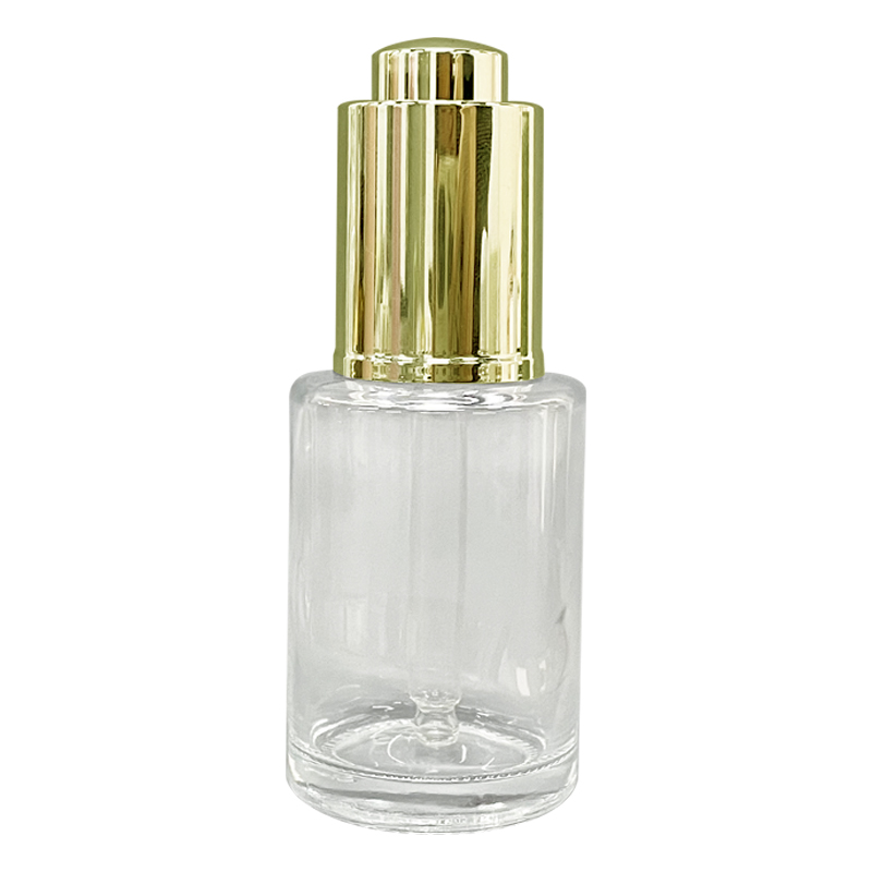 Press Dropper UV Yellow Gold With Glass Bottle Transparent 30 Ml One Set