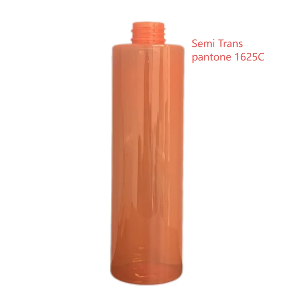 PET Bottle Round Neck 28/410 L 168 MM* W 58 MM - 400 Ml Pantone 1625 C Semi Trans (Orange) Jov Nat SHMP Curl Wonder