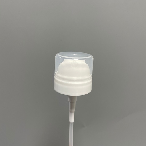 [M0000147] White Spray Pump Neck 32 with transparent Cap