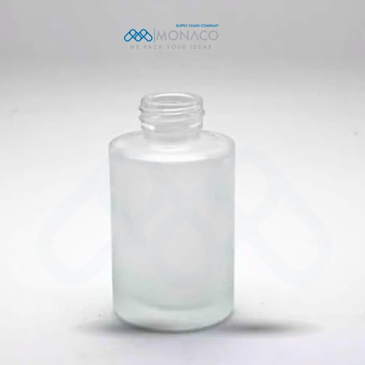 [M0000118] Glass Bottle Frosted 30 Ml Round Serum Day and Night