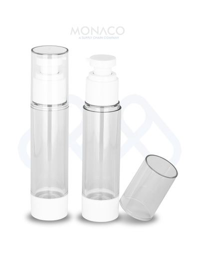 [M0000156] Airless Bottle 50 Ml Transparent / White