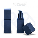 [M0000110] Glass Bottle Square Black 20 Ml With Black Pump and Cap