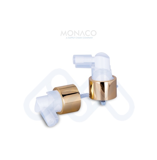 [M0000010] White / Gold Spray Pump Vichy Neck 24