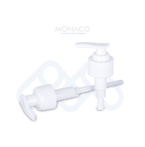 [M0000058] Lotion Pump White Half Ripped Neck 24 Dip Tube 180 MM