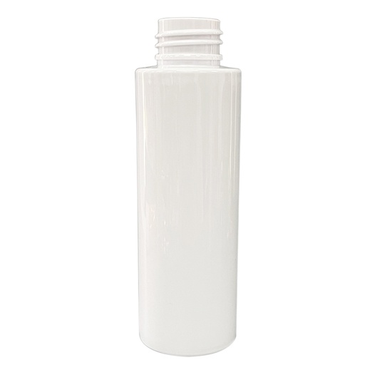 [M0000400] PET Round Bottle 100 ML - Neck 24 - Opaque White - Fit to Vichy Dercos