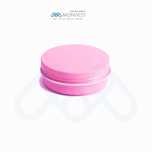 [M0000265] Round Tin Jar 20 gm Pink Color
