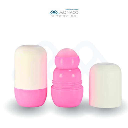 [M0000341] Monaco Roll On G Pink Body and Bottom and Cap White 50 ML
