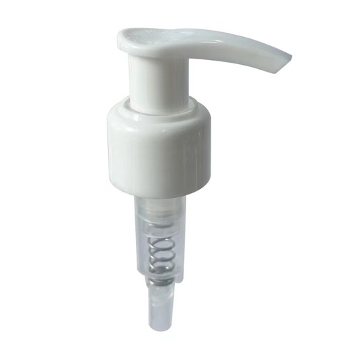 [M0000120] Lotion Pump White Smooth Neck 24 / Open-Close