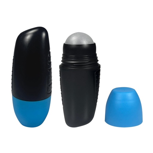 [M0000371] Monaco Roll-On Sport Oblique End Black and Blue Cap