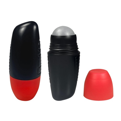 [M0000374] Monaco Roll-On Sport Oblique End Black and Red Cap