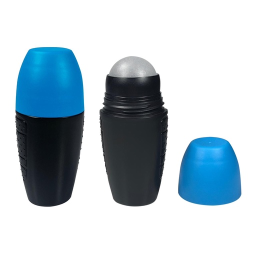 [M0000376] Monaco Roll-On Sport Straight End Black and Blue Cap
