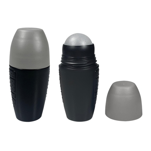 [M0000377] Monaco Roll-On Sport Straight End Black and Gray Cap