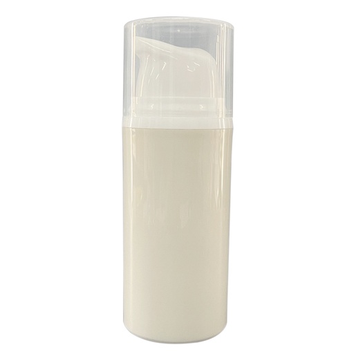 [M0000441] Airless Bottle 30 Ml Pearly Body and White Pump and Semi Transparent Cap