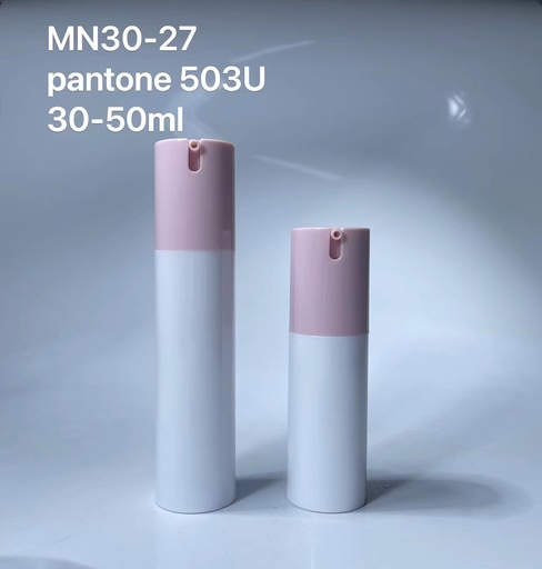 [M0000489] Airless Built-In Nozzle 50 Ml - Injection Nude Head and White Body