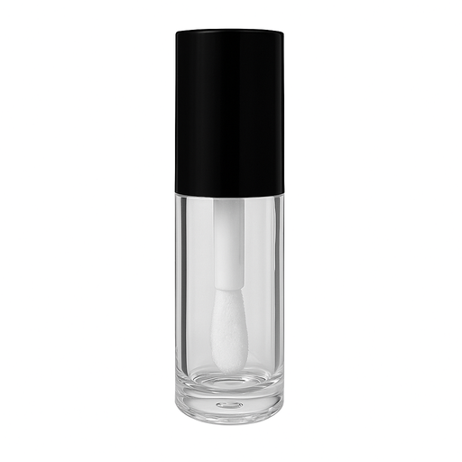 [M0000639] Lip Gloss 6 Ml Transparent Body With Black Cap - Glow Co