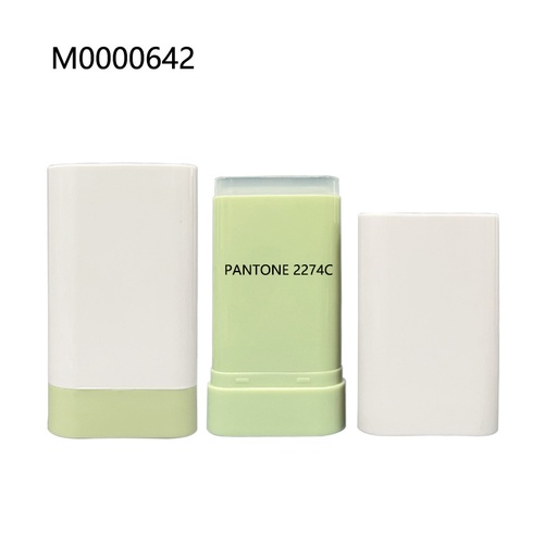 [M0000642] Stick Container MN-C2520 - 20 Ml - Green Base Pantone 2274 C - Cap White - Glow