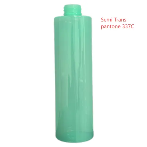 [M0000745] PET Bottle Round Neck 28/410 L 168 MM* W 58 MM - 400 Ml Pantone 337 C Semi Trans (Mint) Jov Nat SHMP Moist Bae