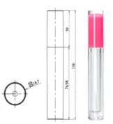 [M0000761] LIP Gloss Transparent Body and White Cap 5 ML  CT-ZY-025 - My M PM006050