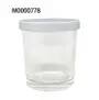 [M0000778] Candel Jar 8 CM* 9 CM Glass With White Tin Cap With Sillicon Seal (Around 300 ML) - Griaffe BoB