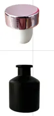 [M0000627] Diffuser Glass 50 Ml Black Matt With Rose Gold Alu Plug